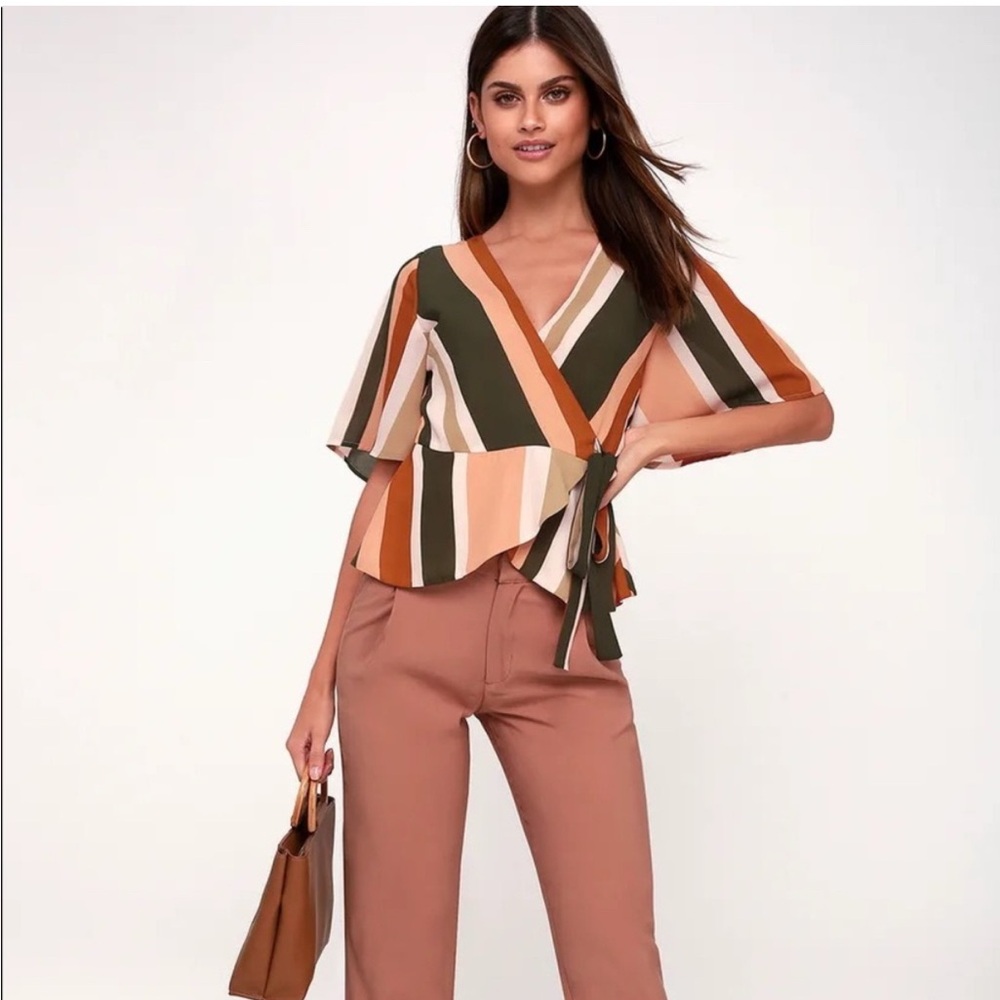4SI3NNA Multicolor Striped Blouse